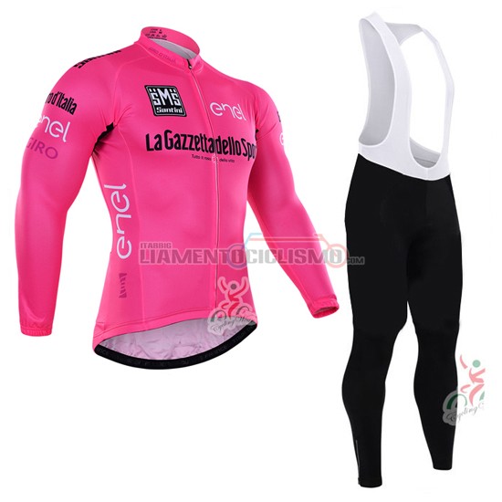 Abbigliamento Ciclismo Tour de Italia ML 2016 rosa e bianco